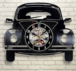 Black Vinyl Record Wall Clock