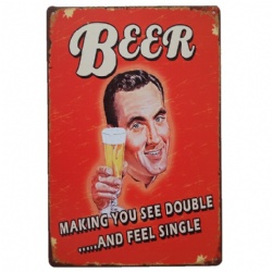 retro beer designed metal sign, wall art metal signs,antique metal signs