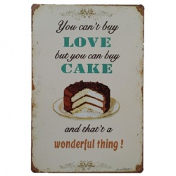 Vintage cake Metal Tin Signs, Plaque Poster For Bar Club Wall