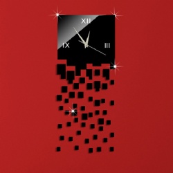 3D Crystal Mirror Wall Clock Wall Sticker Home Décor Art Living Room Bedroom Decoration