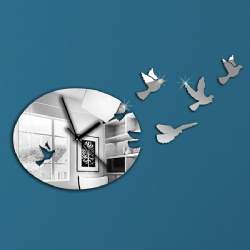 Fashion Horloge Living Room Mirror Surface Wall Clock 3 Colors Selling