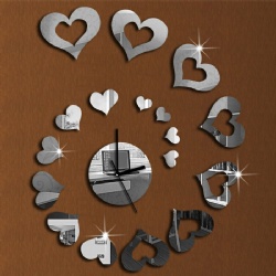 New products Acrylic 3d Sticker DIY Mirror Wall Clocks