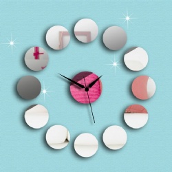 Removable Beautiful Scenery DIY Decorative Mirror Wall Clocks