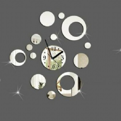 Acrylic DIY Removable Mirror Wall Stickers Clocks