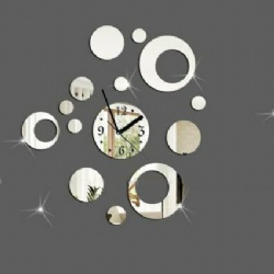 Acrylic DIY Removable Mirror Wall Stickers Clocks