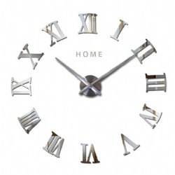 Roman Digital 3D Quartz Diy Acrylic Miroir Wall Clock