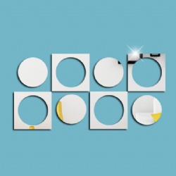 DIY Mirror Effect 3D Wall Stickers