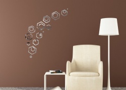 Frames DIY Mirror Surface Wall Sticker Crystal Home Décor Bedding Room Living Room Decoration