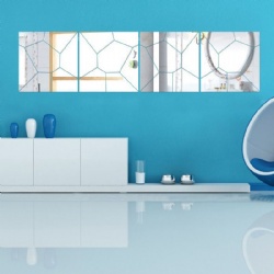 Creative Mixed Decorated Mirror Acrylic 3D DIY Removable Wall Art Sticker