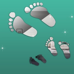 Creative Feet Fingers DIY Acrylic Wall Stickers