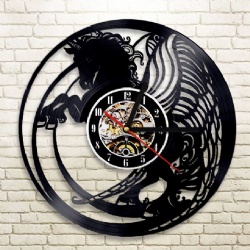 Black Horse Hollow Mute CD Wall Clocks