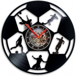 Football Player Black Hollow Home Decor 30cm Wall Clocks