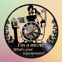 Mon Love ,Simple Design ,12inch CD ,Mute Modern Wall Clock