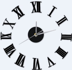 Roman Numbers Digital Quartz DIY Modern Clocks Acrylic Vintage Wall Clock