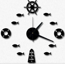 3D Acrylic Creative Mute DIY Wall Sticler Clock Antique Home Decoration