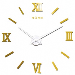 Roman Digital Home Decoration Wall Clock Big Mirror Modern Large Size Wall Clocks