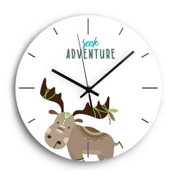 2 Inch Minimalist Modern White Dial Silent Wall Clock With Picture