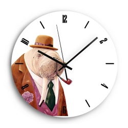 Analog Luxury Gift Wall Clock With Printing Home Decoration