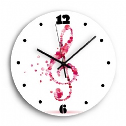 3D Arabic Numbers Dot Music Note Wall Clocks