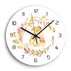 Cute Design Printing Wooden Wall Clocks Home Decor