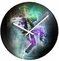 Street Dancing Theme Vinyl Record Wall Clock