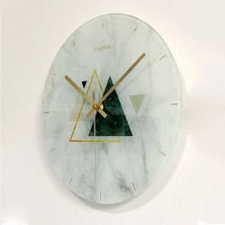 Christmas Promotion Gift Glass Wall Clocks