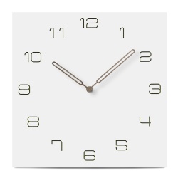 Brief Modern Design Wood Wall Clock Creative Square Silent MDF Wooden Hanging Wall Watch European Style Wall Clocks Home Decor
