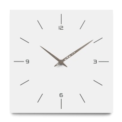 European Style Creative Square Wooden Wall Clock Simple Modern Design Quartz Non Ticking Large Wood Hanging Clocks Home Decor